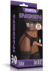Lovetoy Vibrating Easy Strapon Set 7.5" felcsatolható eszköz