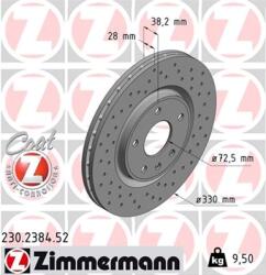 ZIMMERMANN Disc frana ZIMMERMANN 230.2384. 52 (230.2384.52)