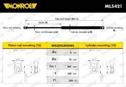 MONROE Amortizor capota MONROE ML5421 (ML5421)