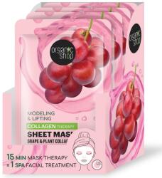  Organic Shop Feszesítő fátyolmaszk szőlővel és növényi kollagénnel - 25g - vitaminbolt