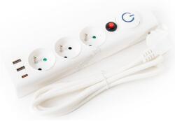Platinet 3 Plug + 3 USB 1,5 m Switch (PL0705)