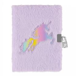 Starpak Unikornisos szőrmés kulcsos napló - A5/80 lap - lila (564629) (564629)