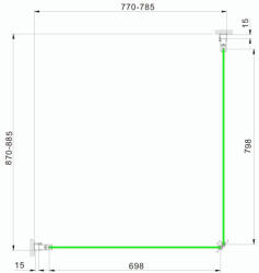 Aquatrend Zuhanykabin, Aquatrend Quatro C89 80x90 - zuhanykabin
