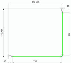 Aquatrend Zuhanykabin, Aquatrend Quatro C98 90x80 - zuhanykabin