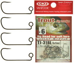 Vanfook Carlige Jig Vanfook TJ-31BL Barbless Trout Jig Hooks nr. 6 (4949146037371)