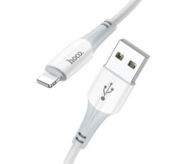 hoco. X70 adatkábel (USB - lightning, 2.4A, gyorstöltő, 100cm, törésgátló) FEHÉR Apple iPhone 14 Pro / iPhone 14 Plus / iPhone 14 (X70_USB_LIGHTNING_W)