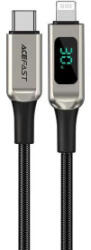 ACEFAST C6-01 USB-C - Lightning kábel 30W 1.2m fekete-ezüst (C6-01s)