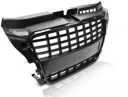 Audi A3 (8P) S8 Stílusú Hűtőrács - Fényes Fekete (GRAU63)