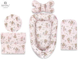 MimiNu - Set 4 in 1 Cosulet bebelus Baby Cocoon 75x55 cm, Husa 100% bumbac, Din bumbac certificat Oeko Tex Standard 100, Cu patu (6426972019965)