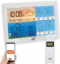 LTC Időjárás Állomás Vezeték Nélküli Dátum Hőmérő Óra Higrométer Tuya (STACJA POGODOWA WiFi - PROGNOZA POGODY 4 DNI)