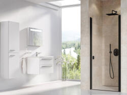 RAVAK Chrome CSD1-80 zuhanyajtó fekete+transparent (0QV40300Z1)