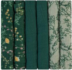 KikkaBoo Муселинови кърпи Kikkaboo - Secret Garden, 30 х 30 сm, Green, 6 броя (31103010105)