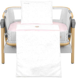 KikkaBoo Бебешки спален комплект за мини кошара Kikkaboo - Dream Big, Pink, 5 части (41101050063)