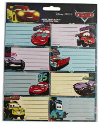 Disney Verdák (Cars) Füzetcímke - 16 db-os szett