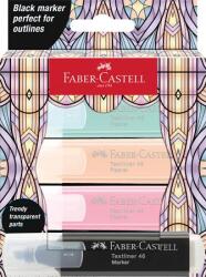 Faber-Castell Glassy 4 db-os pasztell+fekete szövegkiemelő készlet FC254694 (FC254694)