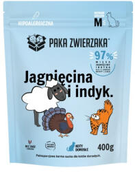 Paka Zwierzaka Paka Zwierzaka - Száraz macskaeledel bárány és pulyka ''M'' 400g