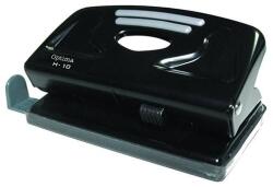 Optima Lyukasztó OPTIMA H-10 2 lyukú fém 10 lap fekete (22166) - iconink