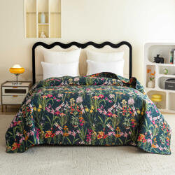  Ágytakaró MYSTIC GARDEN sötétzöld Méret: 170 x 210 cm