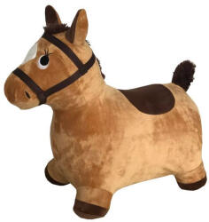  Ugráló plüss felülettel, 56 cm - Barna lovacska (KD307-BROWN)