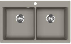 Evido Quadro 9 gránit mosogató 860x510 két med. , platina, 442064