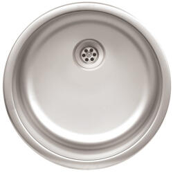 Evido RONDO rozsdamentes mosogató, kerek, egymedence, natúr, 44, 6 cm átmérő, 1, 5" lefolyógarnitúra, 442002