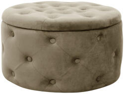 AKORD Furniture Factory AKORD Alia Kárpitozott Tárolós Puff Bézs Velúr (AKO-PUALIA-BEIGE)