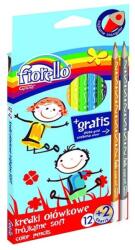 Fiorello Színes ceruza FIORELLO háromszögletű 12+2db/készlet (170-2150) - nyomtassingyen