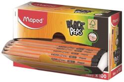 Maped Grafitceruza display, HB, háromszögletű, MAPED "Black Peps", 100db/disp (850040FC)
