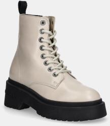 Tommy Jeans bőr bakancs TJW CHUNKY SHINY LEATHER BOOT - bézs Női 37
