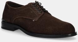 Tommy Hilfiger velúr félcipő CORPORATE HILFIGER SDE DERBY barna, FM0FM05582 - barna Férfi 44