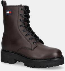 Tommy Jeans bőr bakancs TJW URBAN LACE UP BOOT - barna Női 36