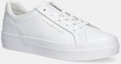 Tommy Hilfiger bőr sportcipő TH PLATFORM SNEAKER - fehér Női 41