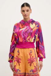 Adidas pamut melegítőfelső x Farm Rio - rózsaszín XXS