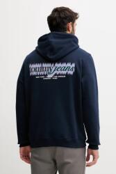 Tommy Hilfiger pamut melegítőfelső sötétkék, nyomott mintás, kapucnis, DM0DM22112 - sötétkék S