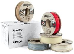 Spectrum Filament PLA specials 5x250g, mix, Stone Light, Stone Dark, Thermoactiv Red, Wood OAK, Glow Green, AKCIÓ