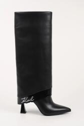 Karl Lagerfeld bőr csizma DEBUTANTE - fekete Női 35