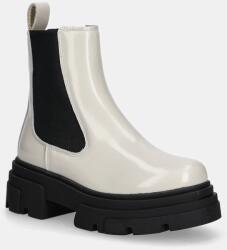 Tommy Hilfiger bőr bokacsizma TH SHINY LEATHER CHELSEA - bézs Női 36