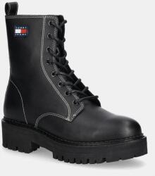 Tommy Jeans bőr bakancs TJW URBAN LACE UP BOOT - fekete Női 39