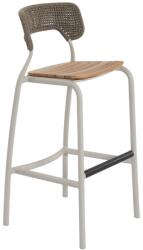 mindo Bézs kerti bárszék No. 102 Mindo teakfa ülőfelülettel 78, 5 cm (30016-010-591)