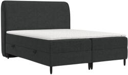 Maison de Reve Antracit szürke kárpitozott boxspring ágy MELBA 200 x 200 cm (MELBA200_MDR_P0_BBL17_M3_BBL17_T12_L32)