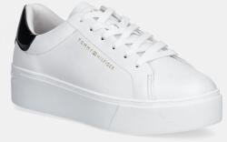 Tommy Hilfiger bőr sportcipő CHIC PLATFORM CUPSOLE PATENT - fehér Női 41