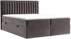 Maison de Reve Barna bársony boxspring ágy PILLAR 180 x 200 cm (PILLAR180_MDR_B1_TNW26_M1_TNW26_T1_L1)