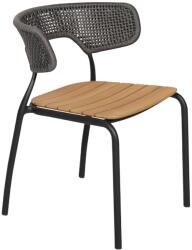 mindo Sötétszürke kerti szék No. 101 Mindo teakfa ülőfelülettel (30017-070-592)