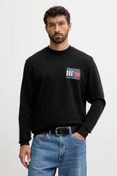 Tommy Hilfiger pamut melegítőfelső fekete, nyomott mintás, DM0DM22093 - fekete M