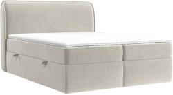 Maison de Reve Világos bézs bársony boxspring ágy ORGANIC 200 x 200 cm (ORGANIC200_MDR_P0_TNW06_M1_TNW06_T1_L1)