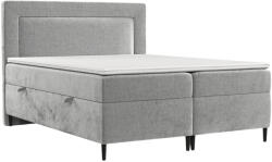 Maison de Reve Világosszürke kárpitozott boxspring ágy NOBLE 200 x 200 cm (NOBLE200_MDR_P0_LOT06_M3_LOT06_T13_L59)