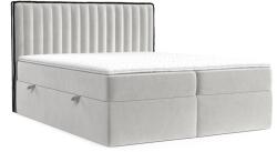 Maison de Reve Világos bézs bársony boxspring ágy PILLAR 200 x 200 cm (PILLAR200_MDR_B1_TNW06_M1_TNW06_T1_L1)