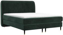 Maison de Reve OFFO zöld bársony boxspring ágy 200 x 200 cm (OFFO200_MDR_P0_TNW39_M1_TNW39_T3_L5)