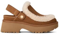Ugg papucs velúrból Esmee Clog barna, platformos, 1173331. CHE - barna Női 38