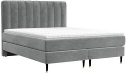 Maison de Reve Szürke bársony boxspring ágy KOBBE 160 x 200 cm (KOBBE160_MDR_P0_TNW92_M1_TNW92_T3_L5)